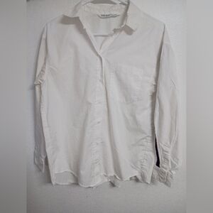 Zara Basic White Denim Shirt